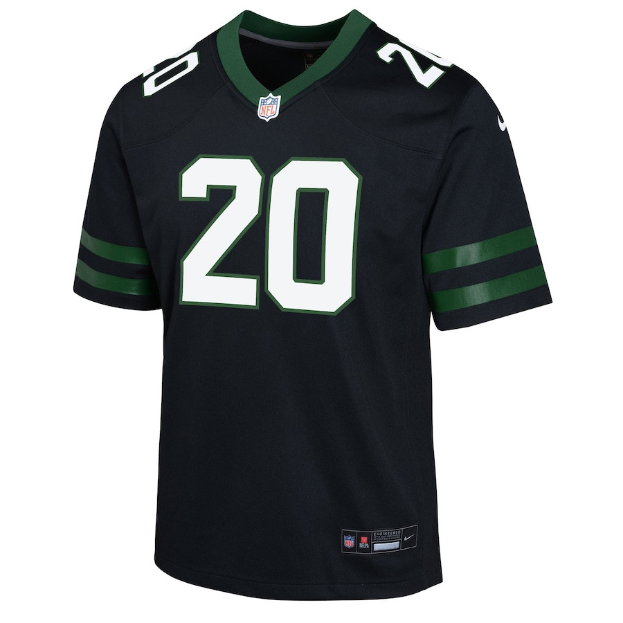 Breece Hall 20 New York Jets Alternate Game Legacy Black NFL Jersey Youth