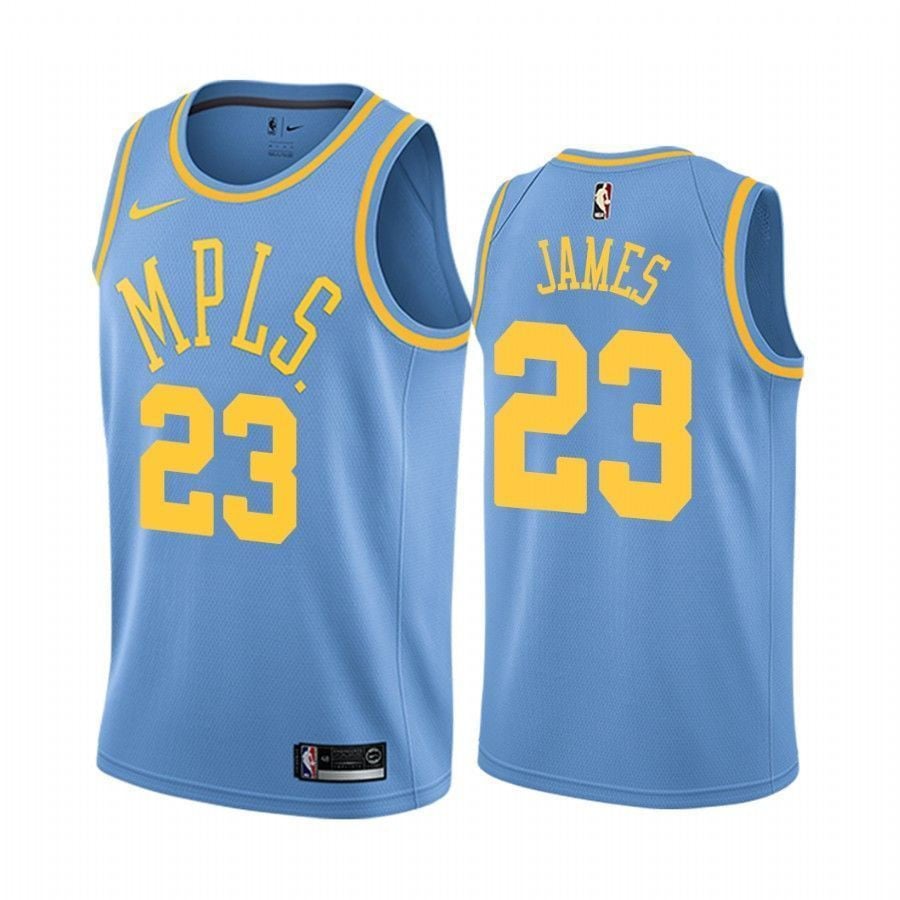 Los Angeles Lakers Lebron James 23 Blue Classic NBA Jersey Men's