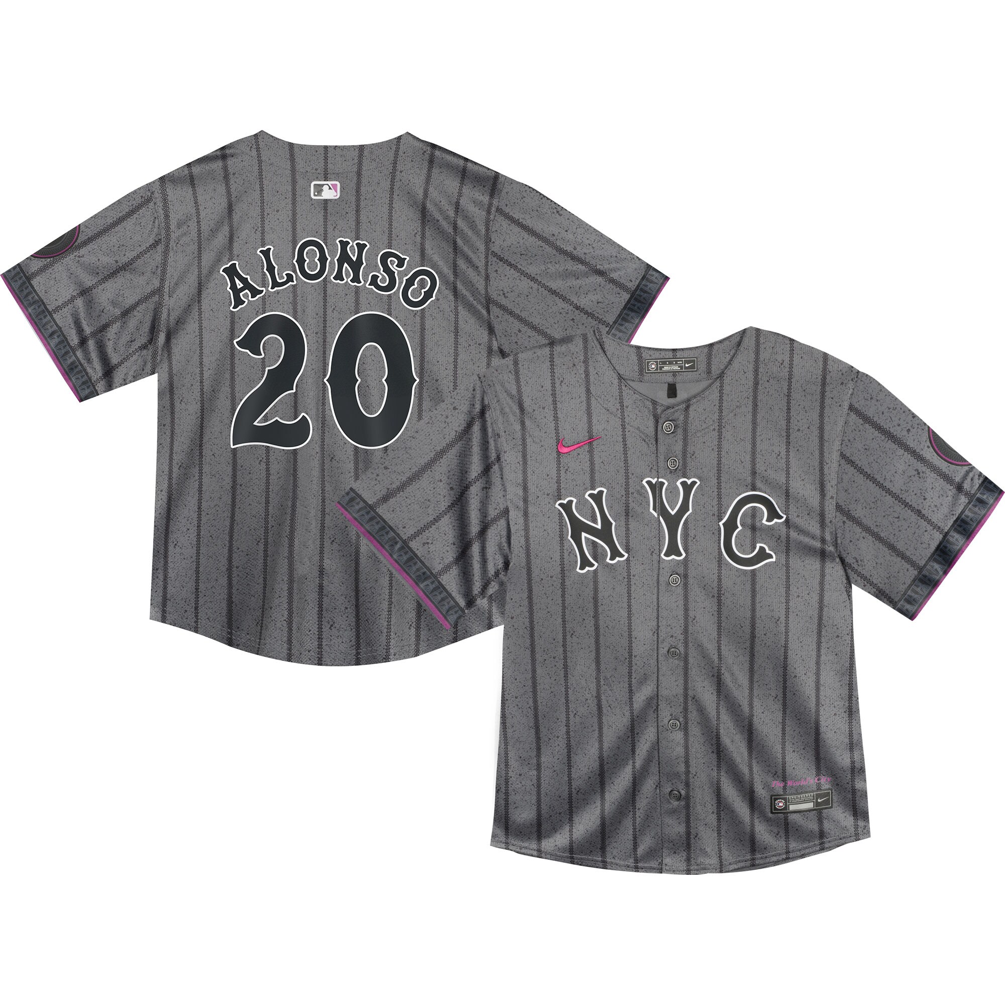 Infant New York Mets Pete Alonso Graphite 2024 City Connect Limited Player MLB Jersey Men's