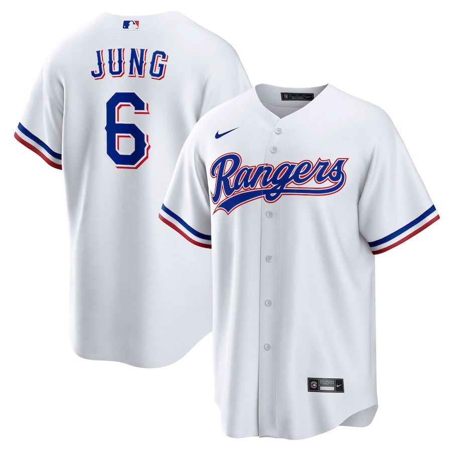 Josh Jung 6 Texas Rangers White MLB Jersey Men's