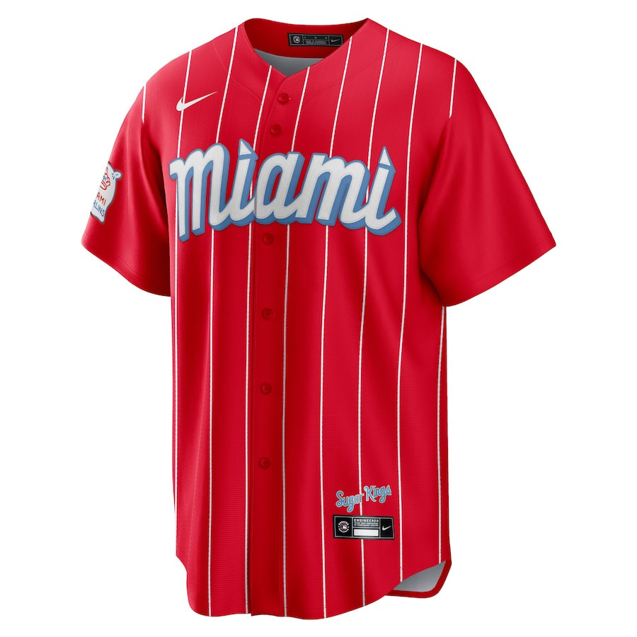 Jazz Chisholm Jr. 2 Miami Marlins City Connect Red MLB Jersey Men's