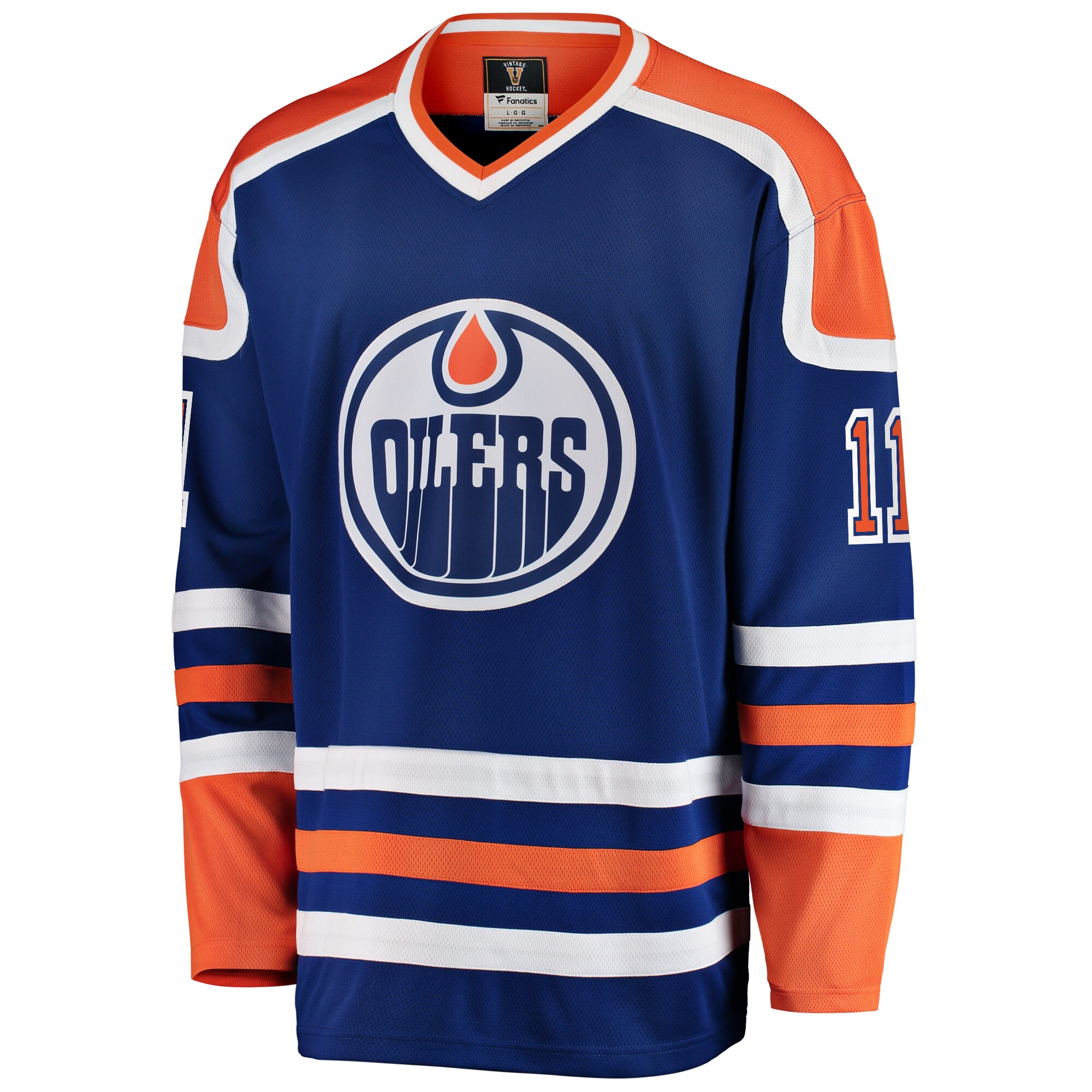 Edmonton Oilers Mark Messier Blue Premier Breakaway Retired Player NHL Jersey Men's