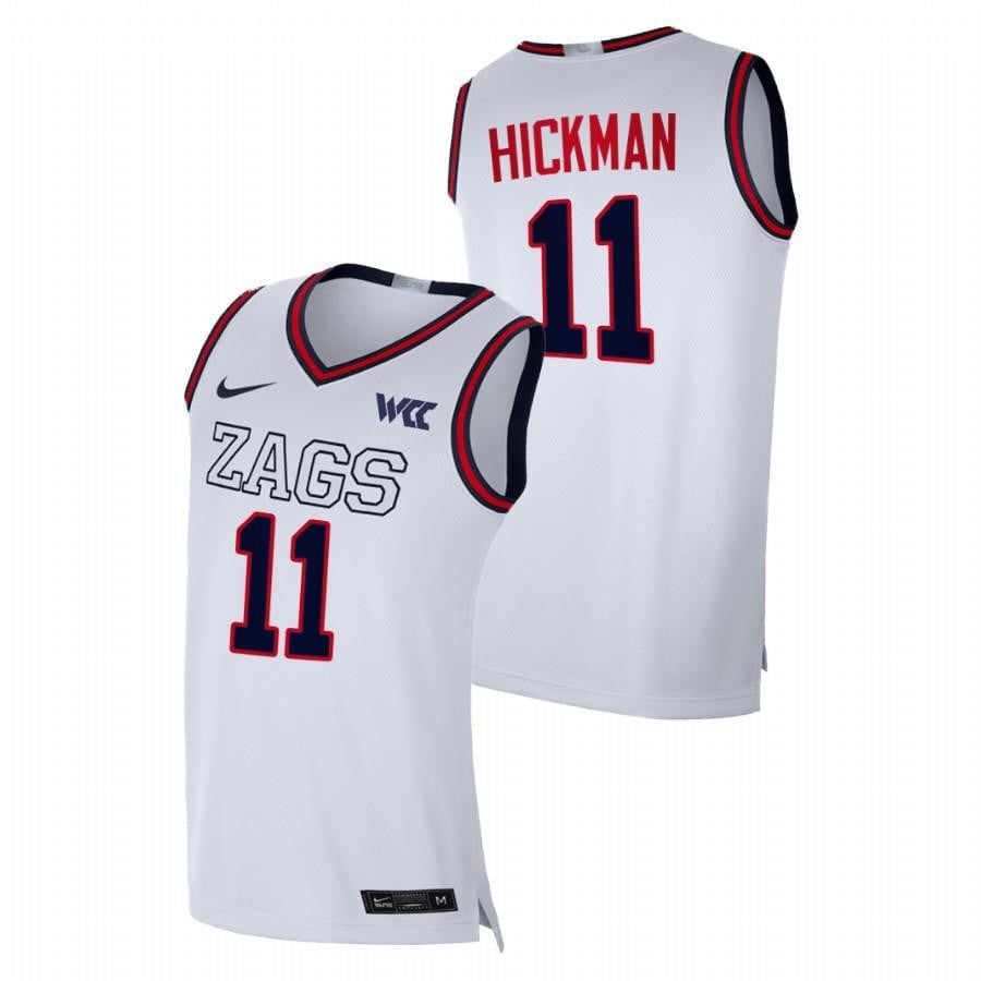 Gonzaga Bulldogs Nolan Hickman 11 202 White College NCAA Jersey Men's