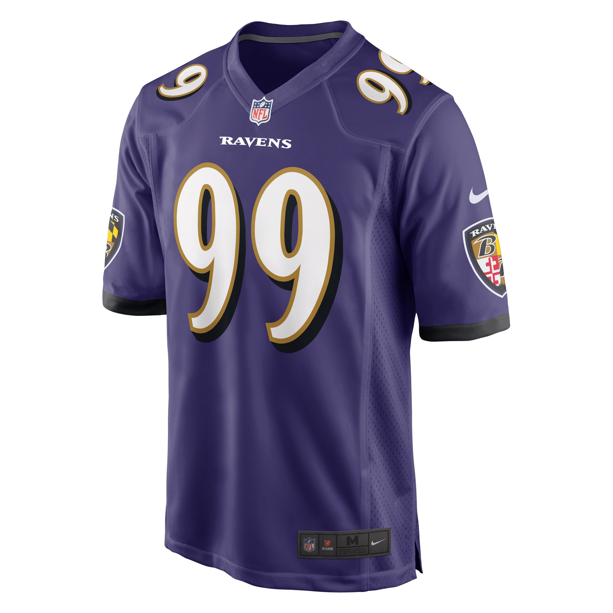 Baltimore Ravens Odafe Oweh Purple Game NFL Jersey Men's