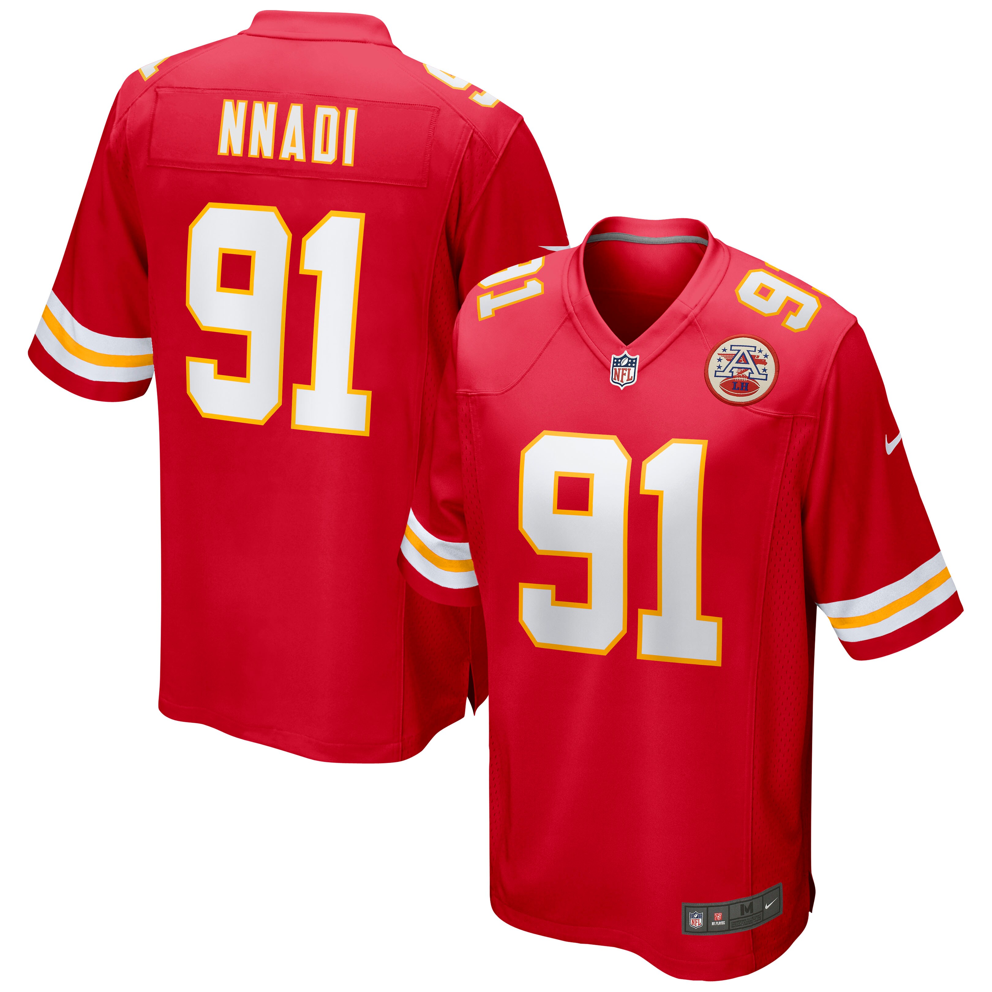 Kansas City Chiefs Derrick Nnadi Red Game NFL Jersey Men's