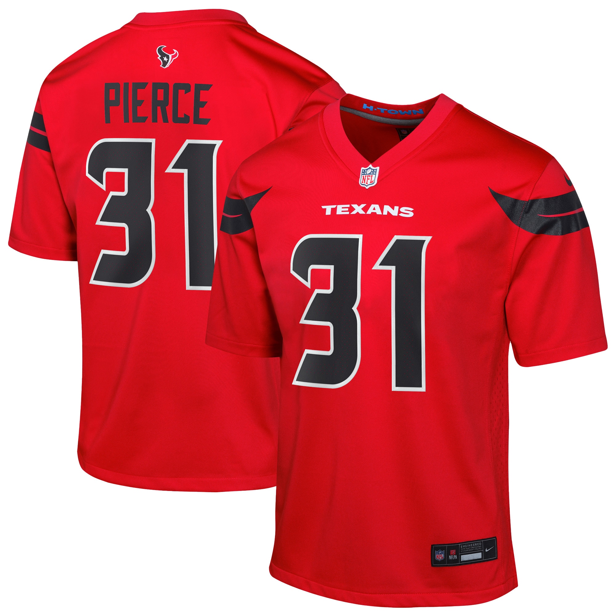 Houston Texans Dameon Pierce Red Alternate Game NFL Jersey Youth