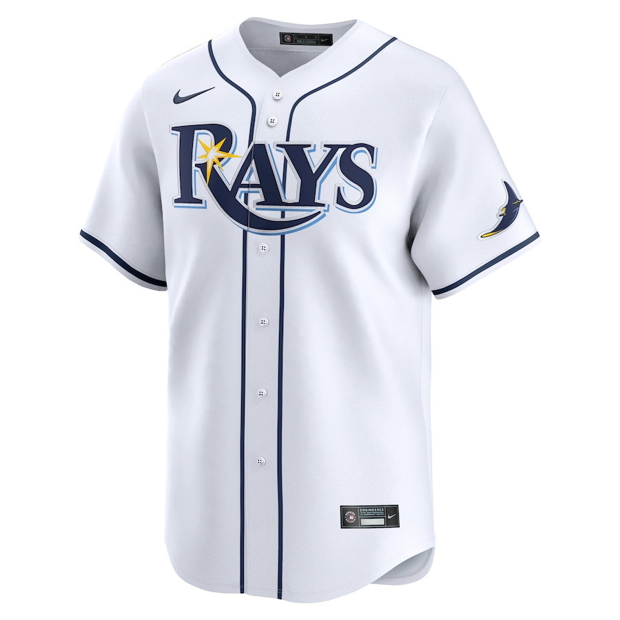 Brandon Lowe 8 Tampa Bay Rays Home Limited Player White MLB Jersey Men's