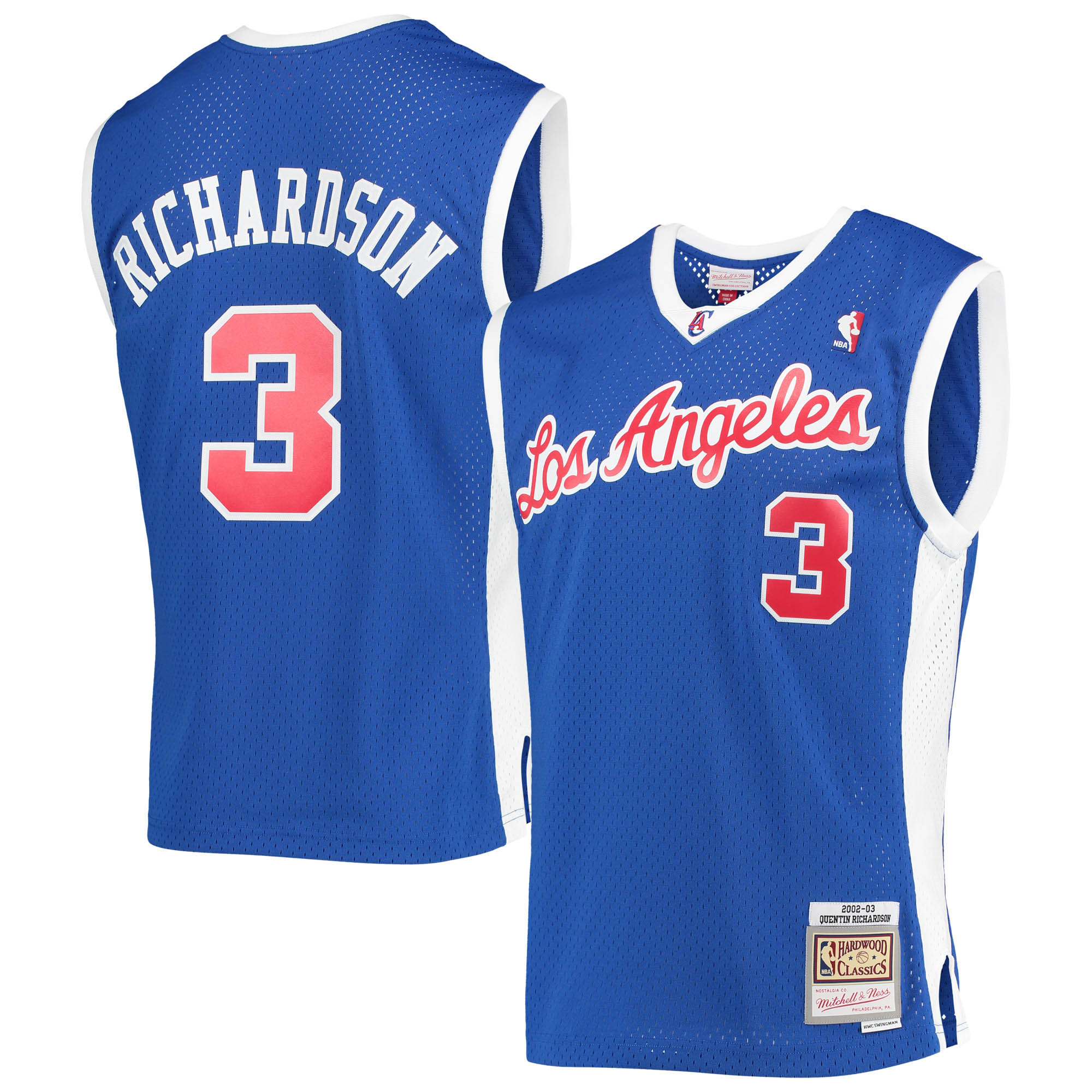 Mitchell Ness Quentin Richardson Royal Los Angeles Clippers 2002-03 Hardwood Classics Swingman NBA Jersey Men's