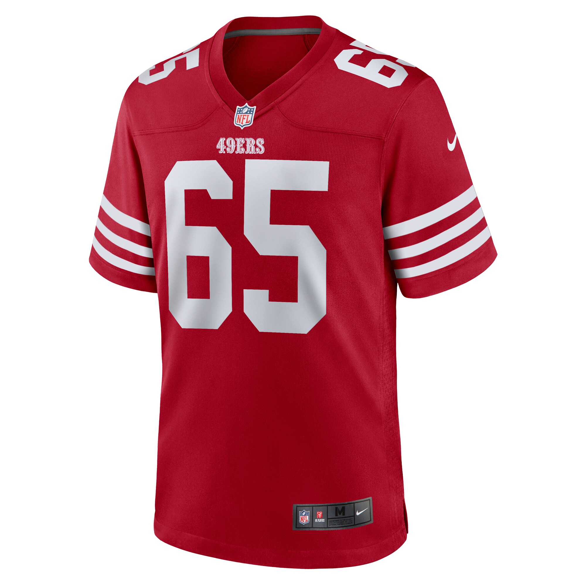 San Francisco 49ers Aaron Banks Scarlet Team Game NFL Jersey Men's