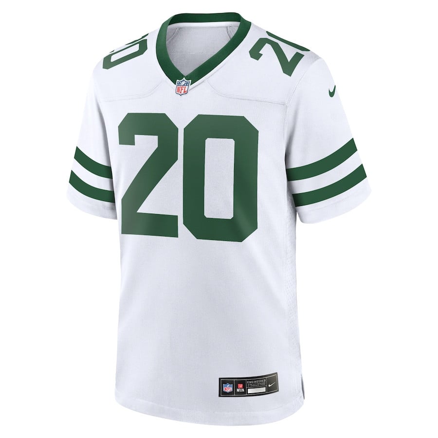 Breece Hall 20 New York Jets Game Legacy White NFL Jersey Men's