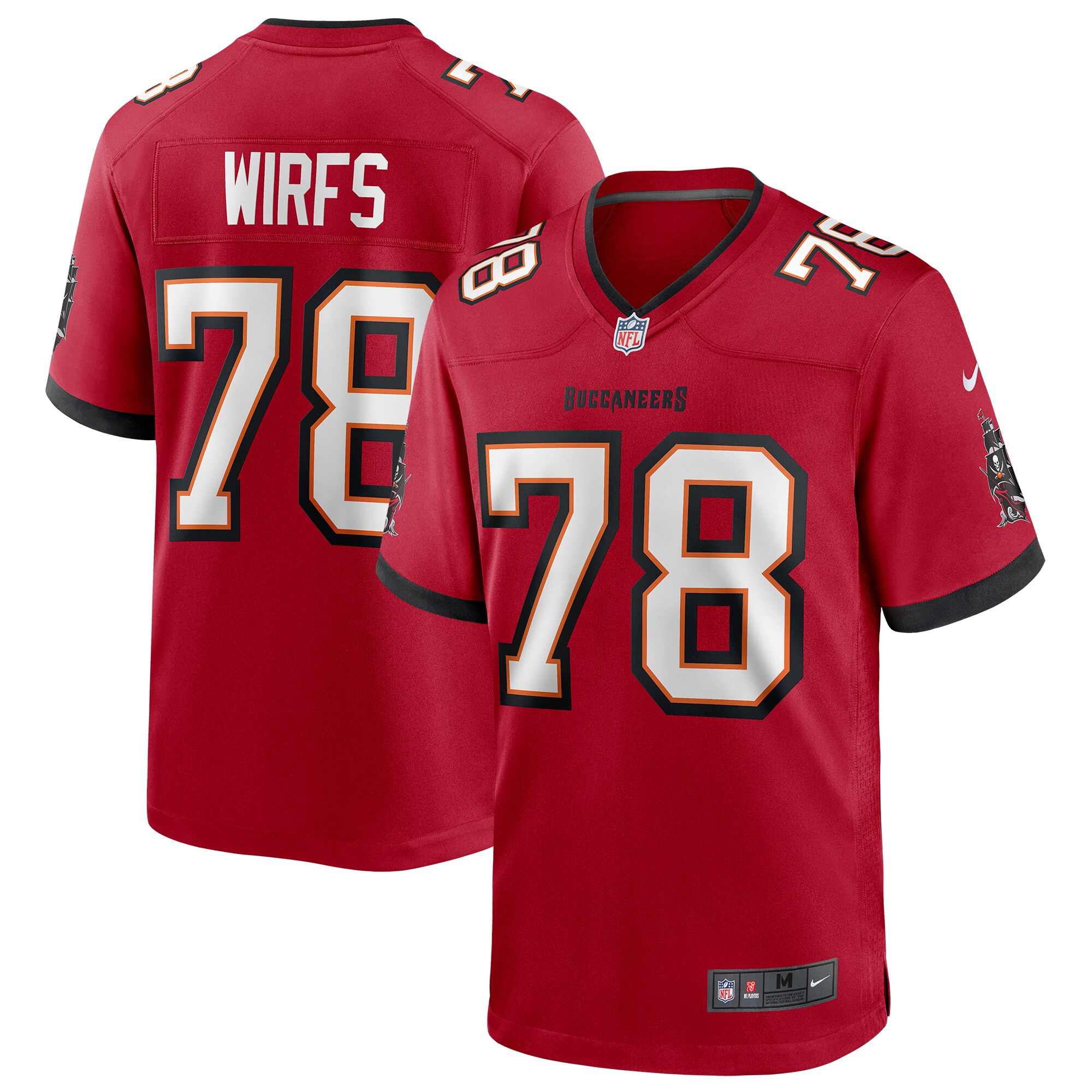 Tampa Bay Buccaneers Tristan Wirfs Red Player Game NFL Jersey Men's
