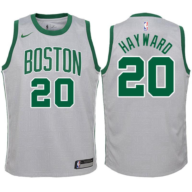 Boston Celtics 20 Gordon Hayward Gray Swingman-City Edition NBA Jersey Youth