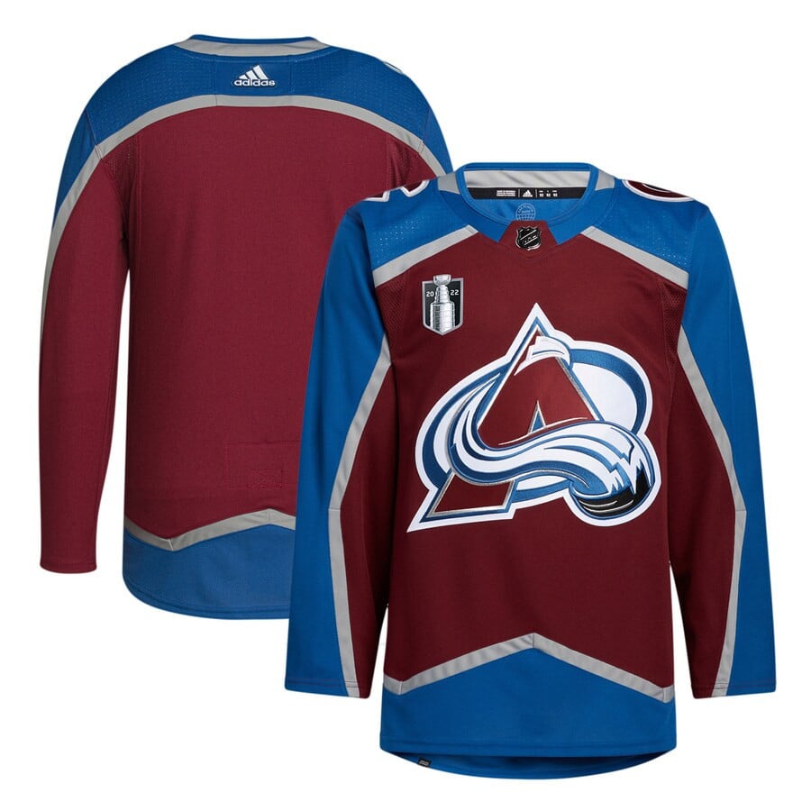 Colorado Avalanche 2022 Stanley Cup Final Patch Blank Burgundy NHL Jersey Men's