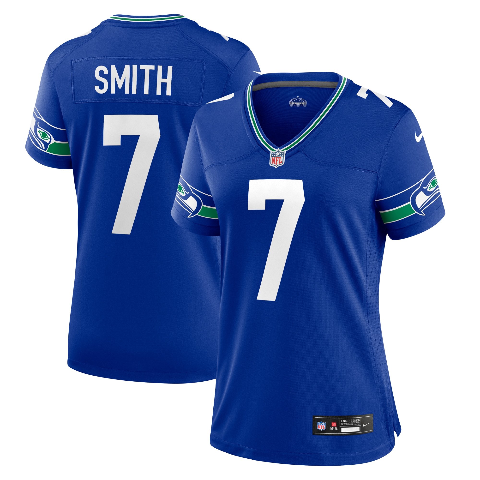 Seattle Seahawks Geno Smith Royal Player NFL Jersey Women's