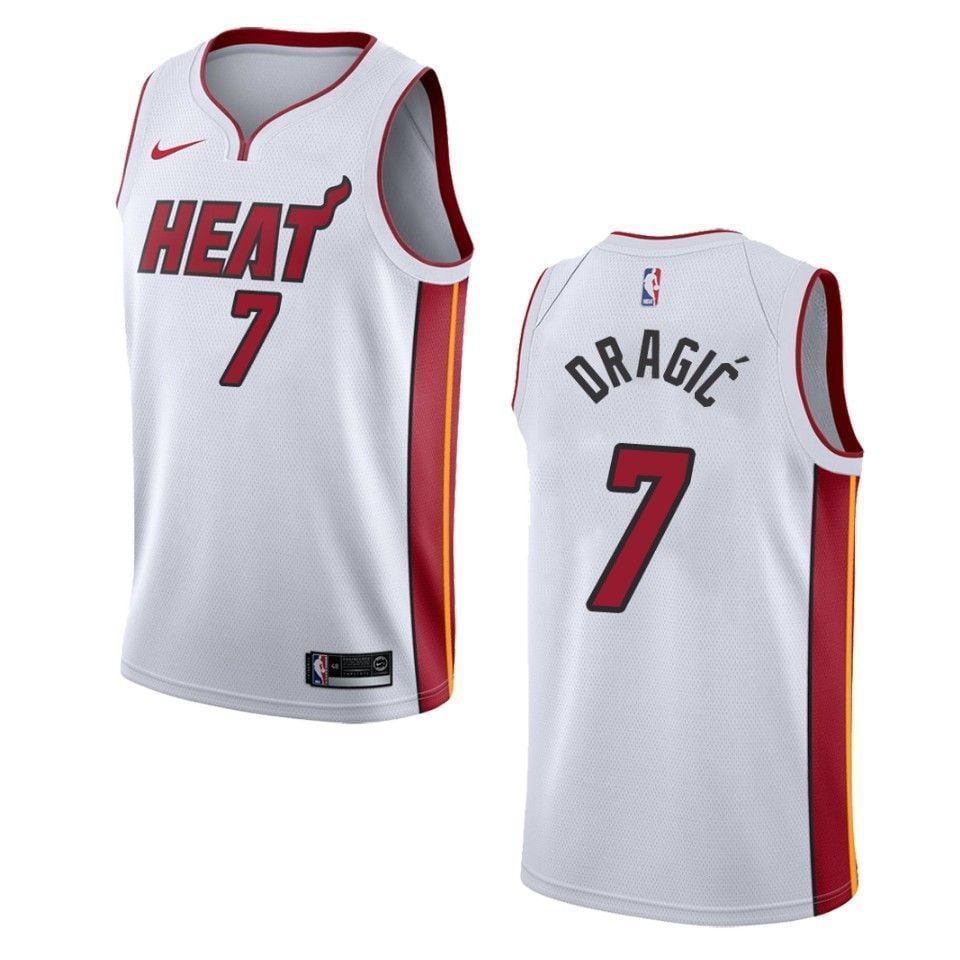 Miami Heat 7 Goran Dragic Association Swingman White NBA Jersey Men's