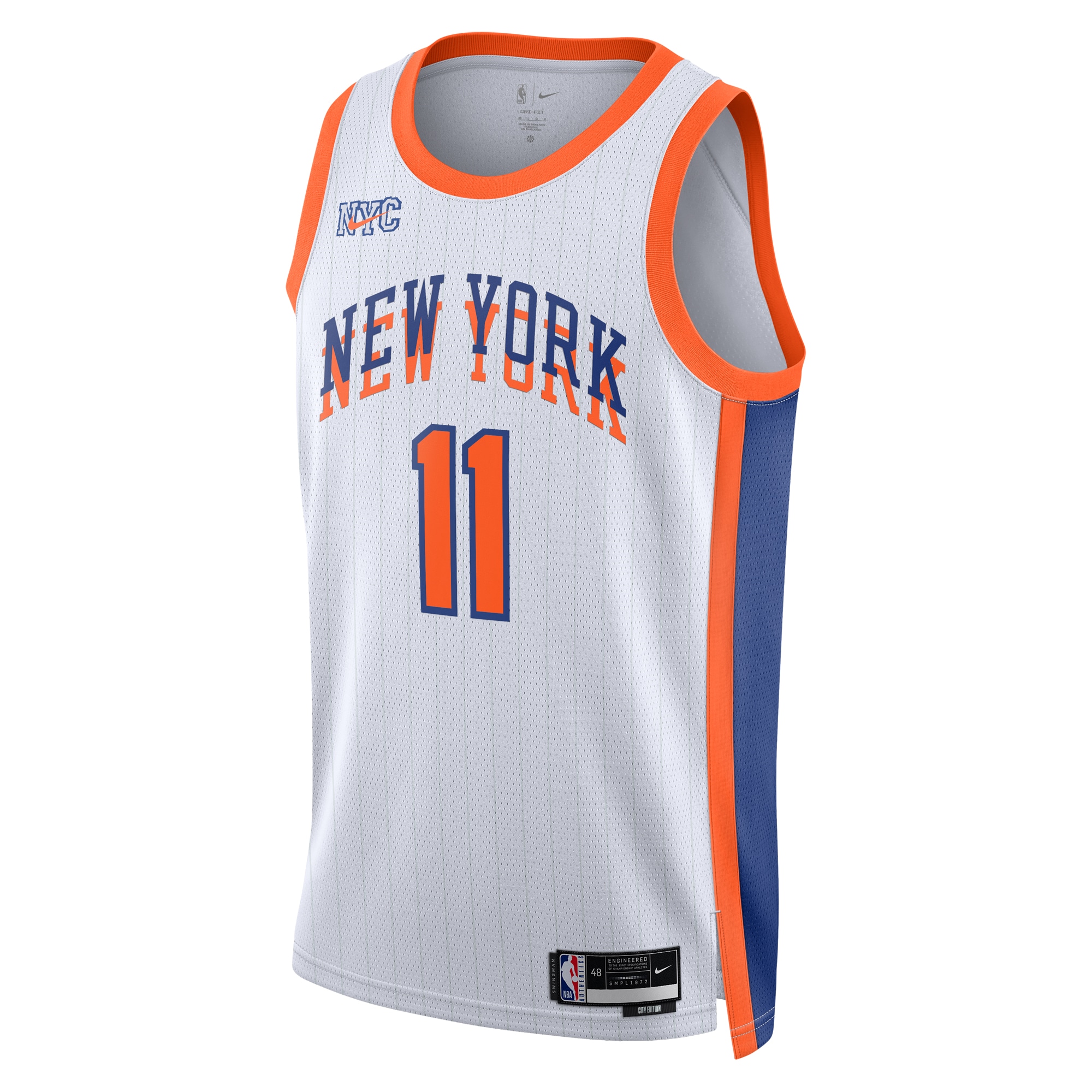 New York Knicks City Edition Swingman 202 White Jalen Brunso Unisex NBA Jersey Unisex