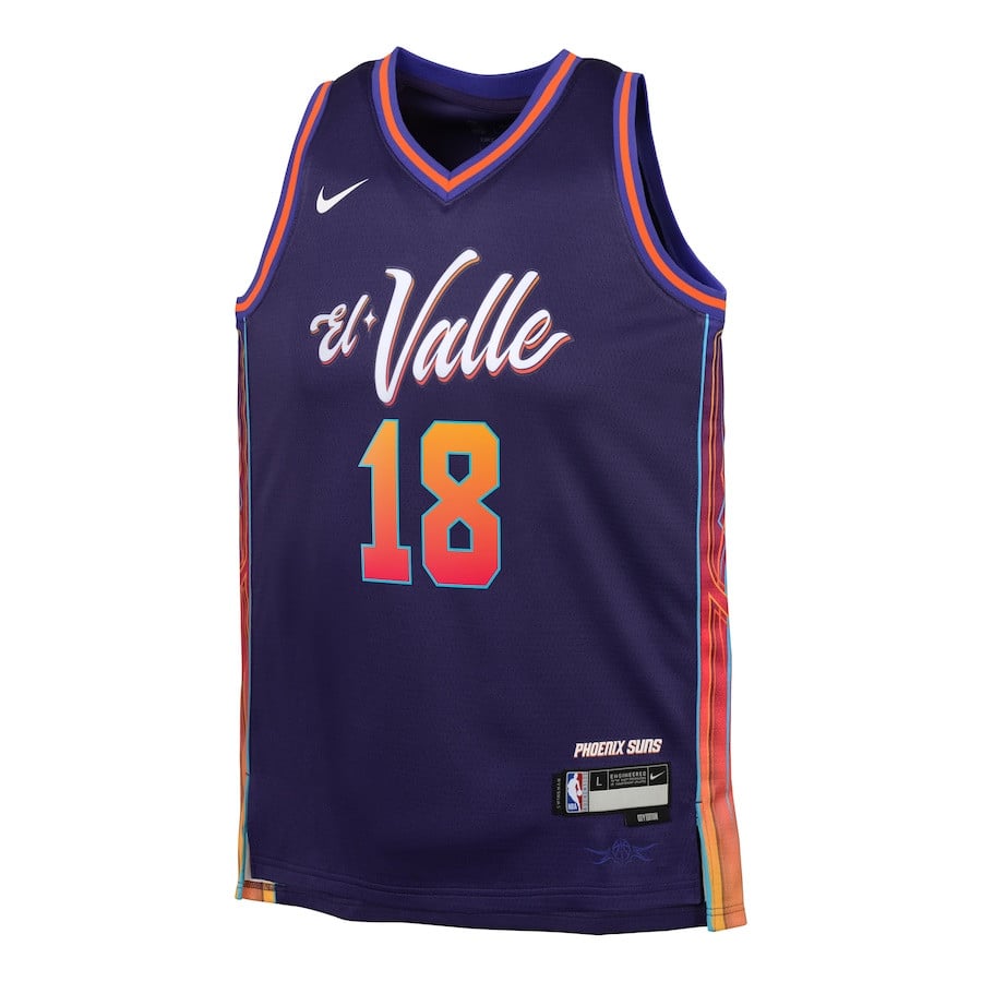 Yuta Watanabe 18 Phoenix Suns 2023/24 City Edition Swingma Purple NBA Jersey Youth