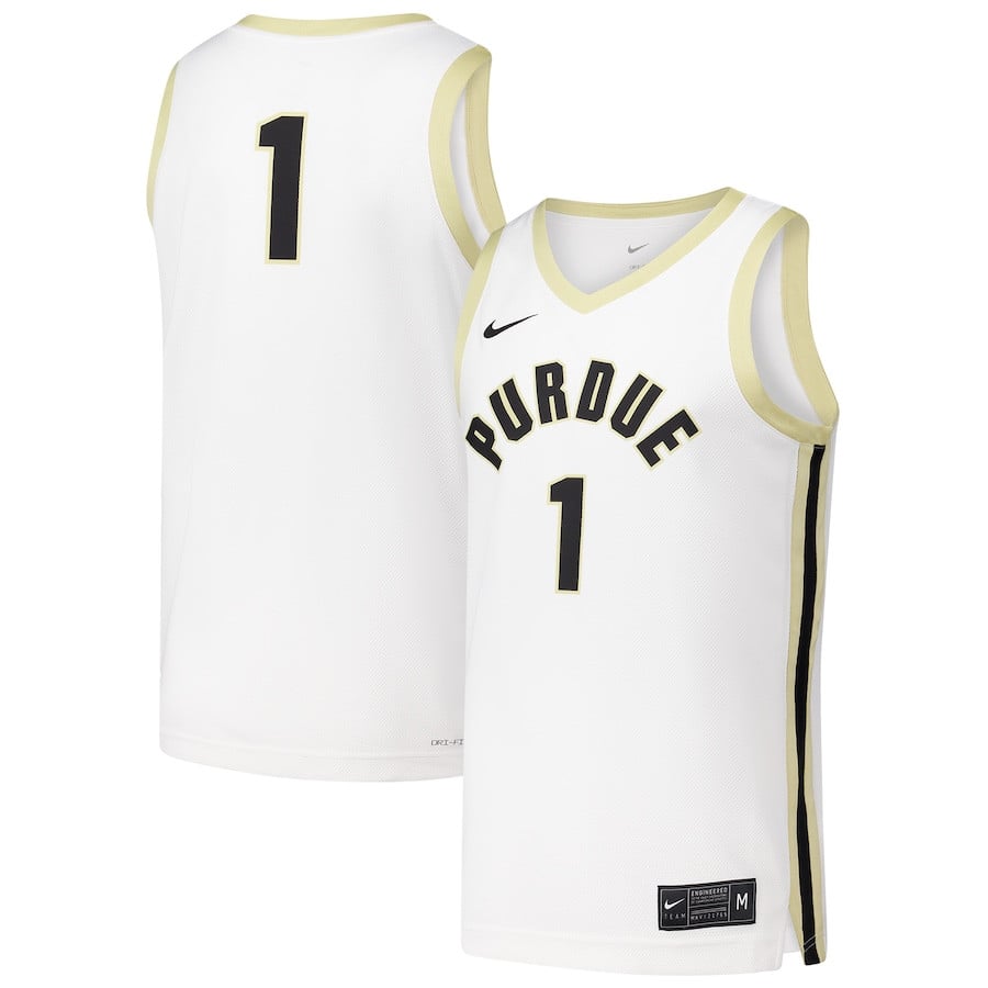 Purdue Boilermakers White #1 NCAA Jersey Men's
