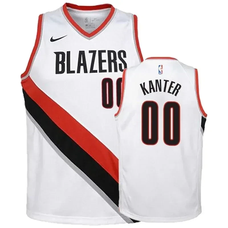 Blazers Enes Kanter 00 Associatio White NBA Jersey Youth