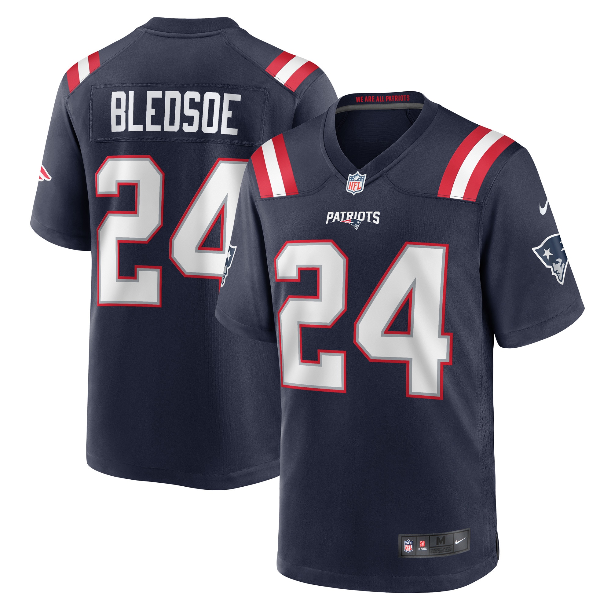 New England Patriots Joshuah Bledsoe Navy Game Player NFL Jersey Men's