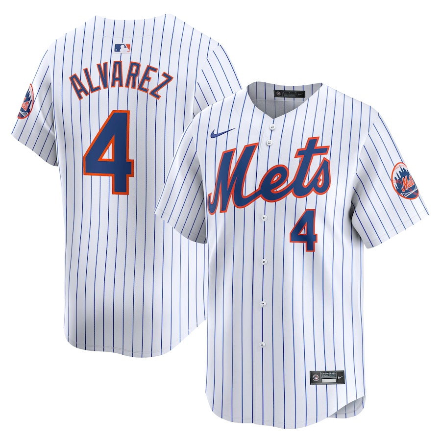 Francisco Alvarez 4 New York Mets Home Limited Player White MLB Jersey Men's