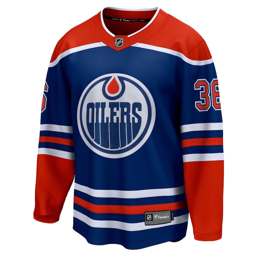 Jack Campbell 36 Edmonton Oilers Home Breakaway Men NHL Jersey Men's