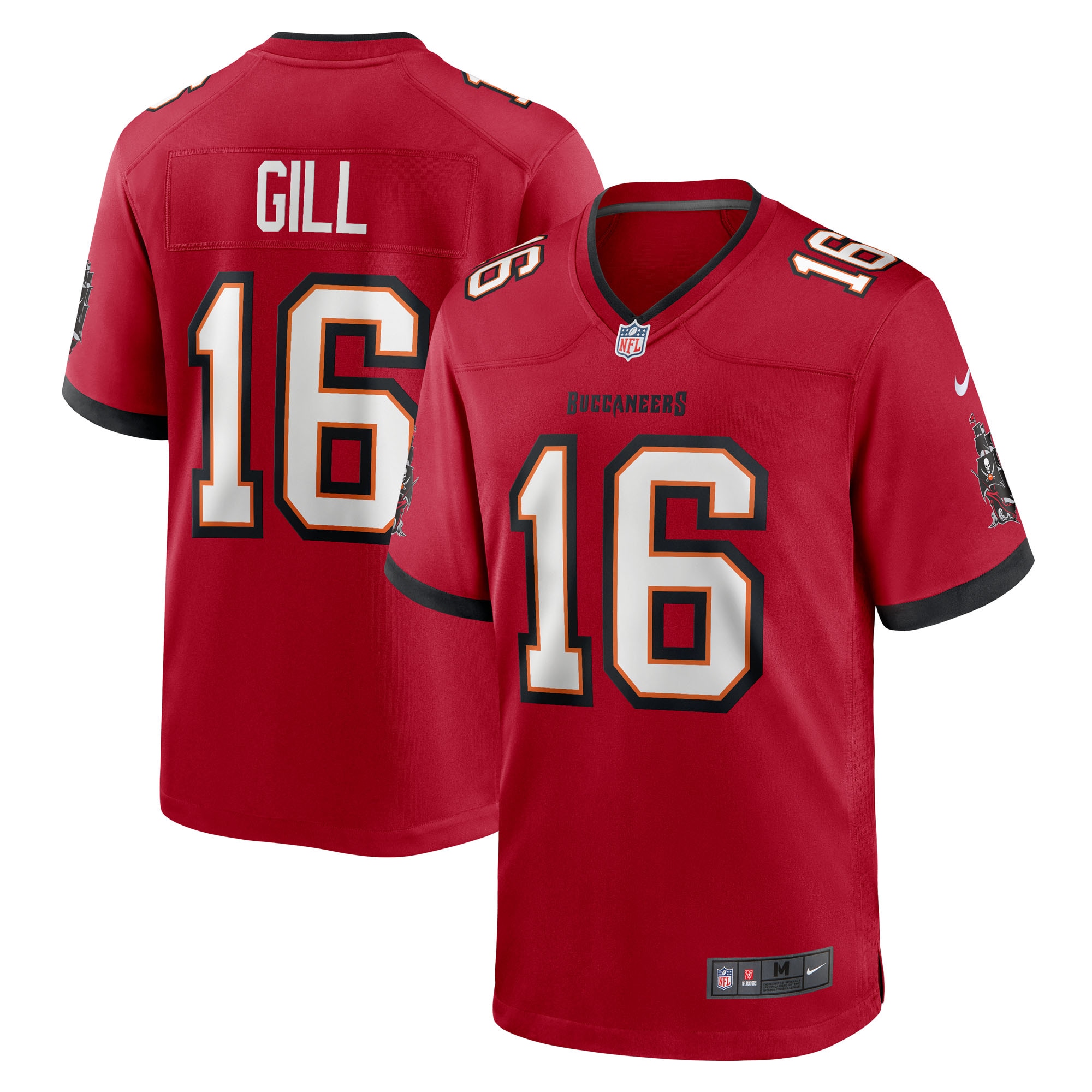 Tampa Bay Buccaneers Trenton Gill Red Team Game NFL Jersey Men's