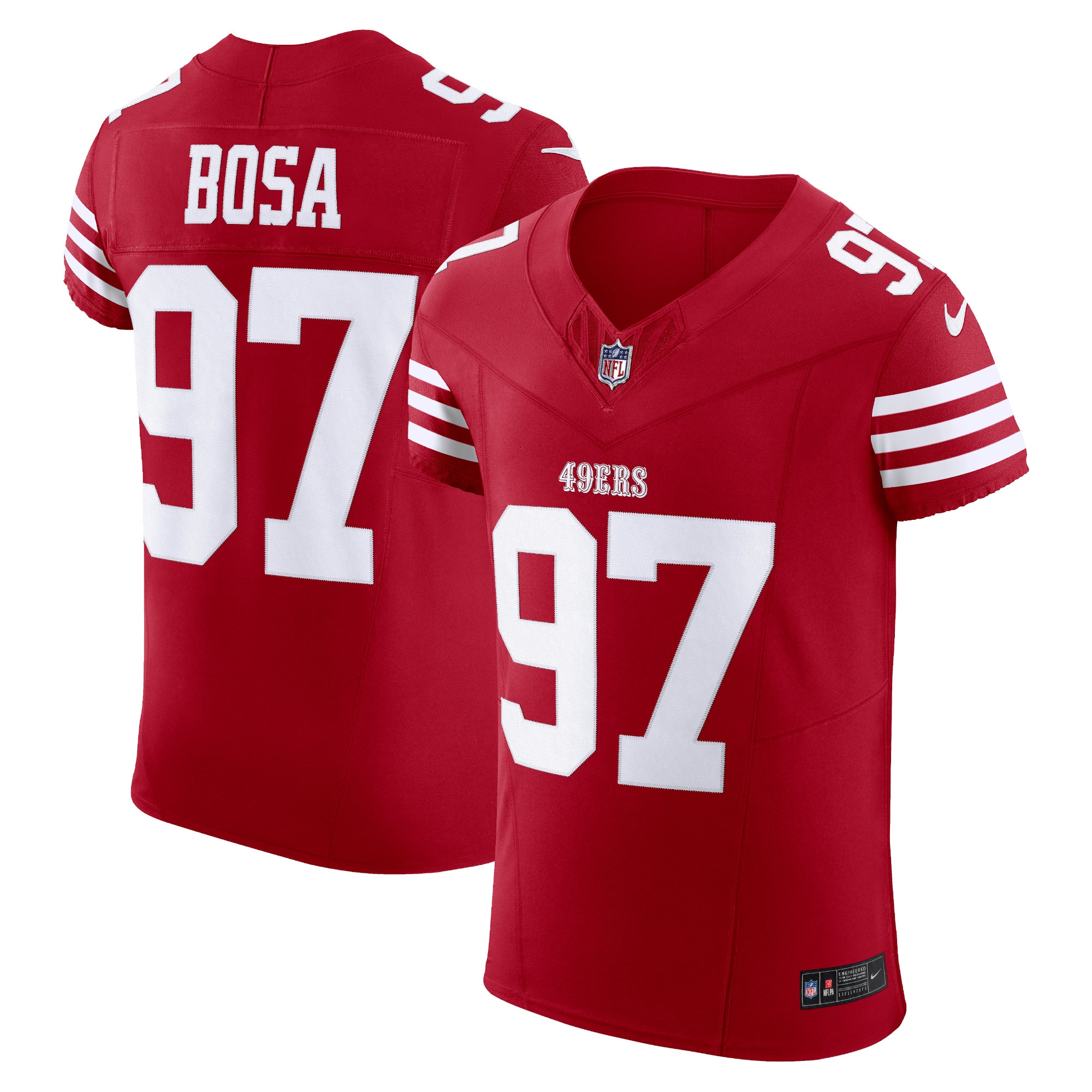 San Francisco 49ers Nick Bosa Scarlet Vapor F.U.S.E. Elite NFL Jersey Men's