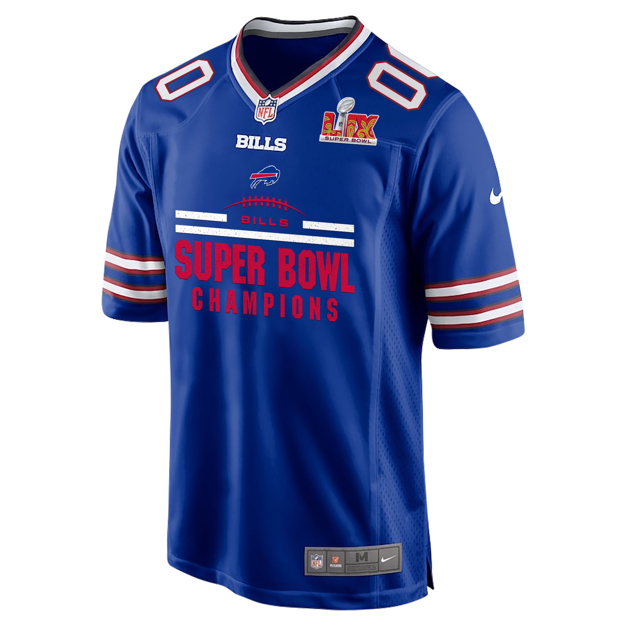 Buffalo Bills Super Bowl LIX Champions Ball Game Custom Royal NFL Jersey Men's