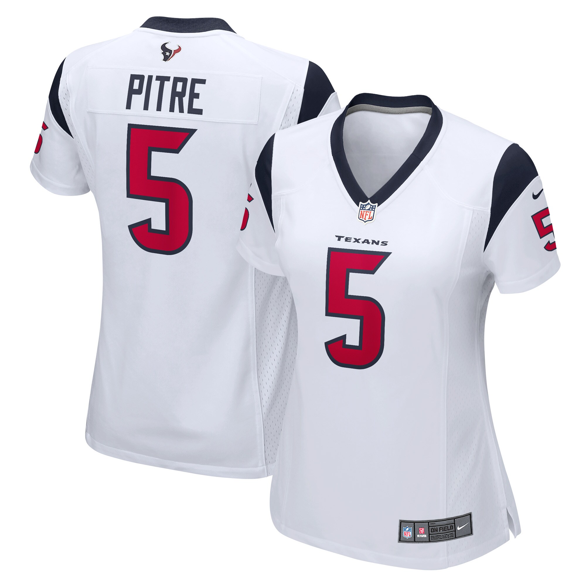 Houston Texans Jalen Pitre White Game Player NFL Jersey Women's