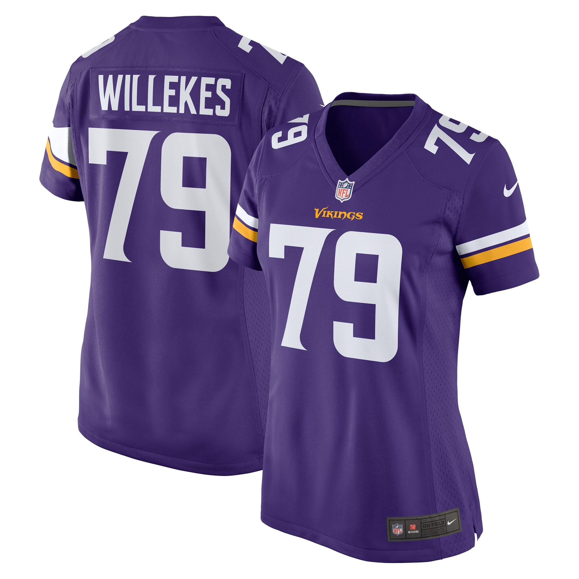 Minnesota Vikings Kenny Willekes Purple Game NFL Jersey Women's