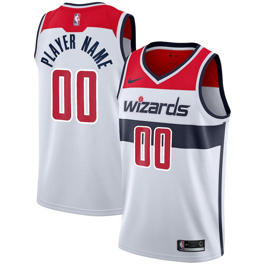 Washington Wizards 2023/24 Association Swingman Custom White NBA Jersey Men's