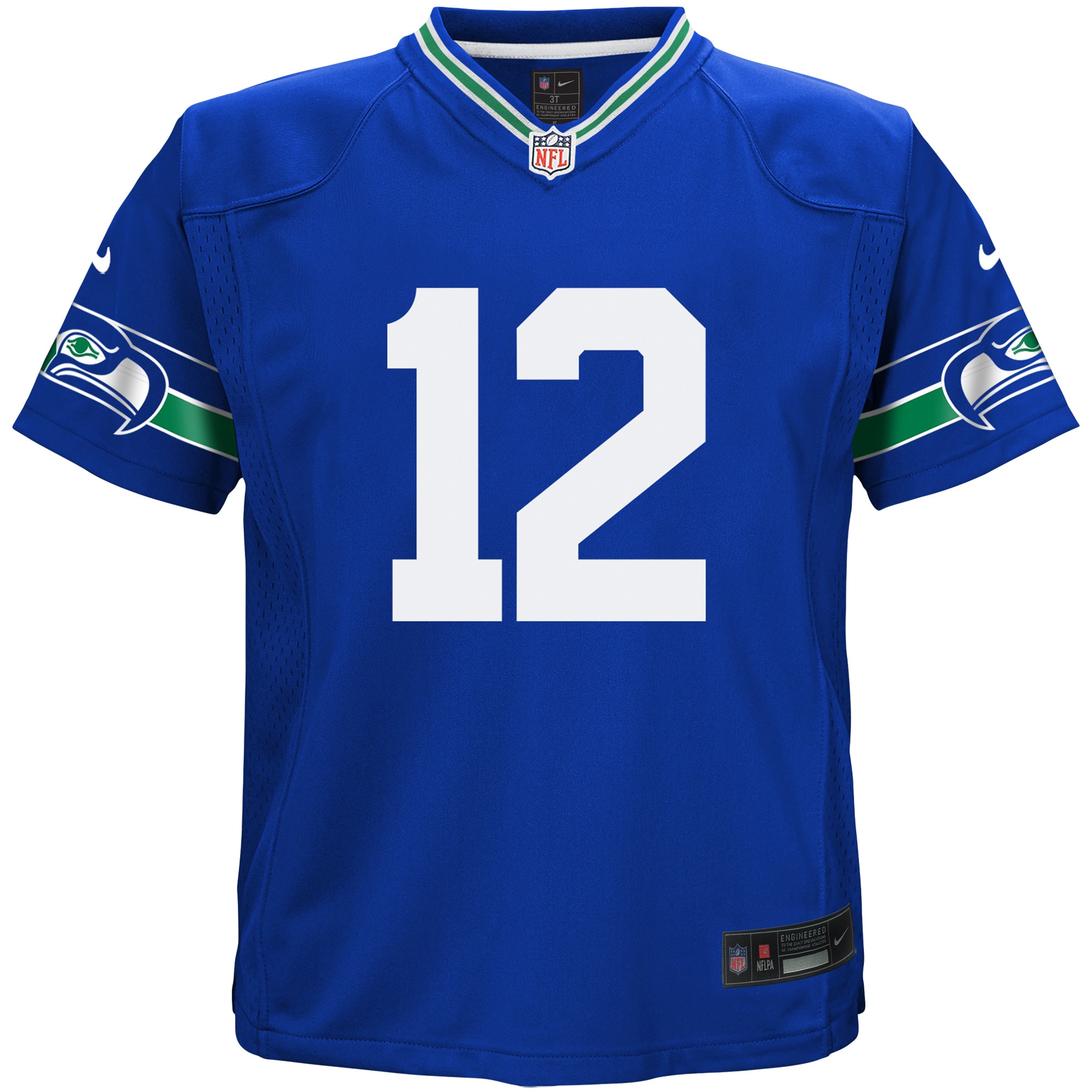Preschool Seattle Seahawks 12th Fan Royal Alternate Game NFL Jersey Men's