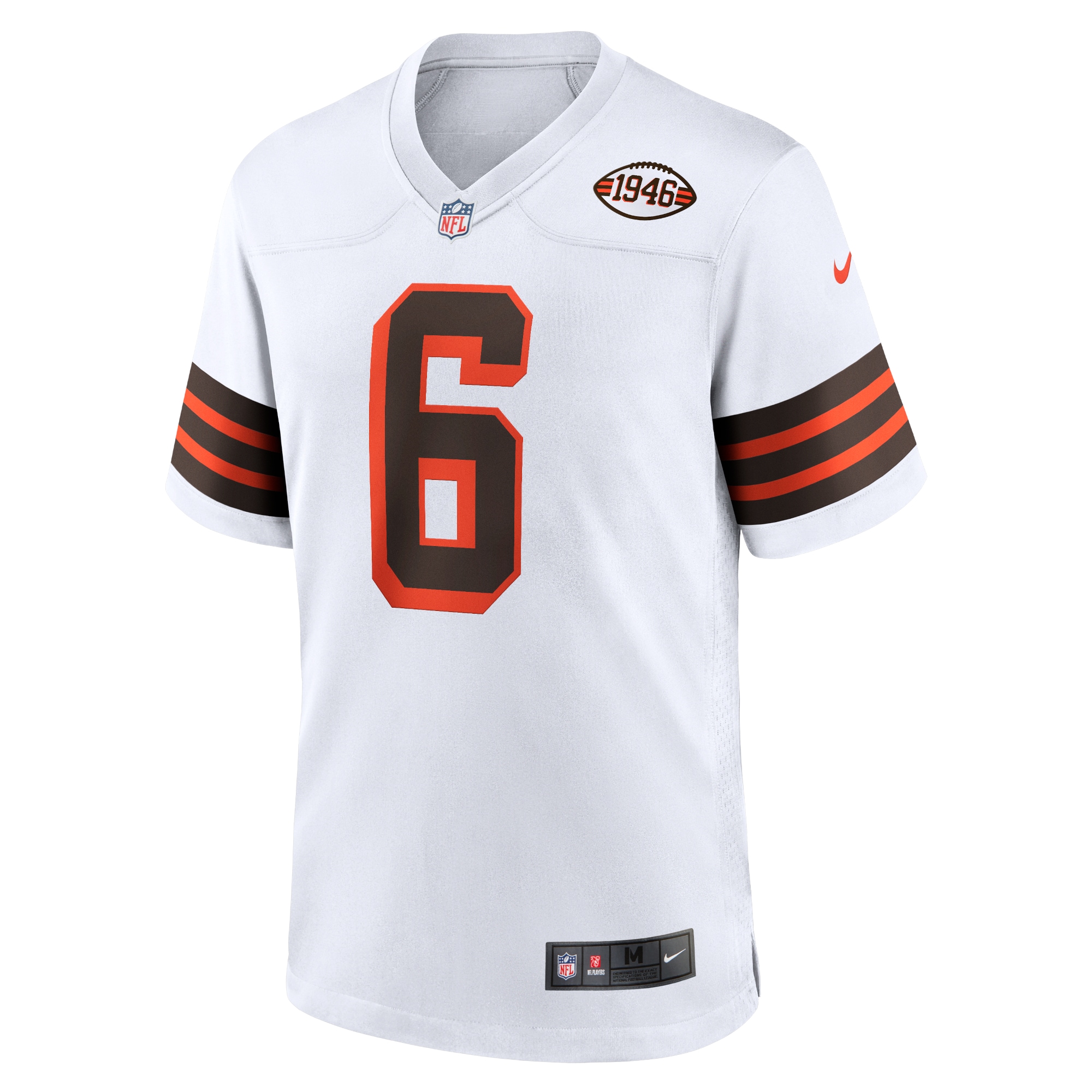 Cleveland Browns Baker Mayfield White 1946 Collection Alternate Game NFL Jersey Men's
