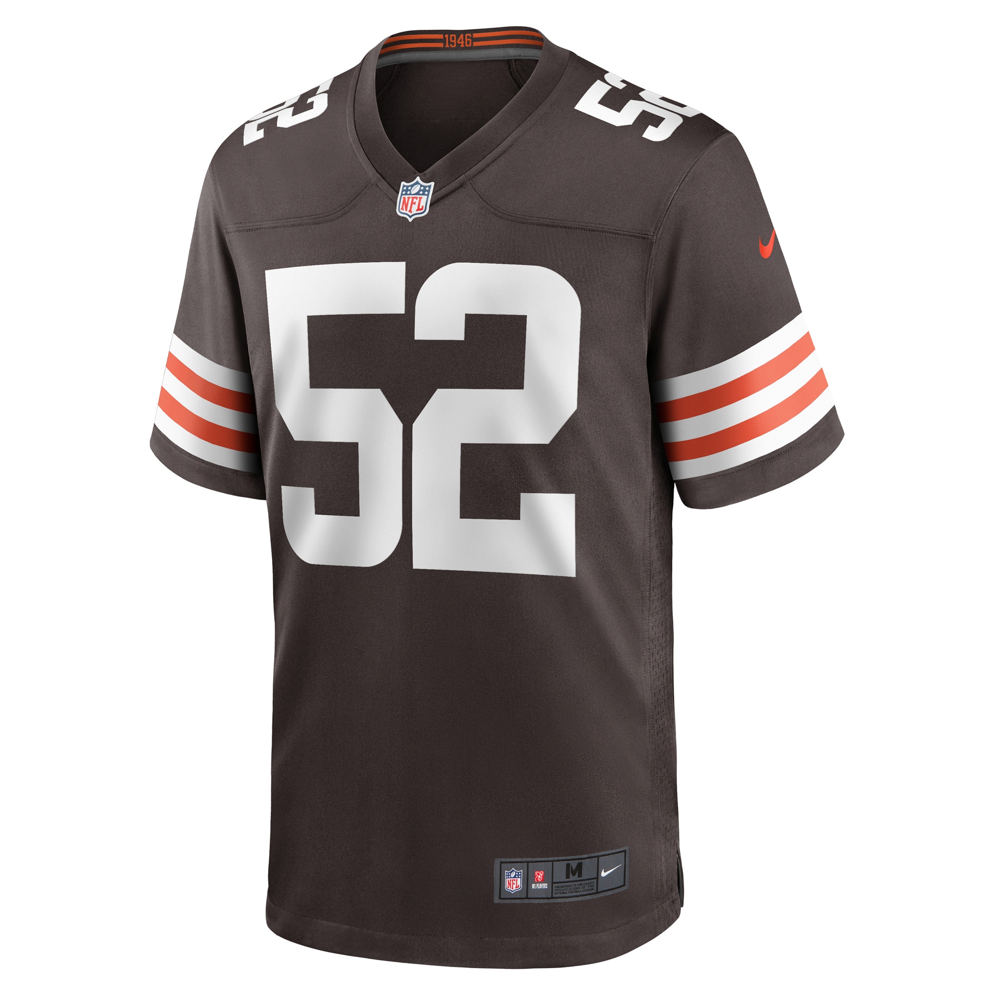 Cleveland Browns Dawson Deaton Brown Game Player NFL Jersey Men's