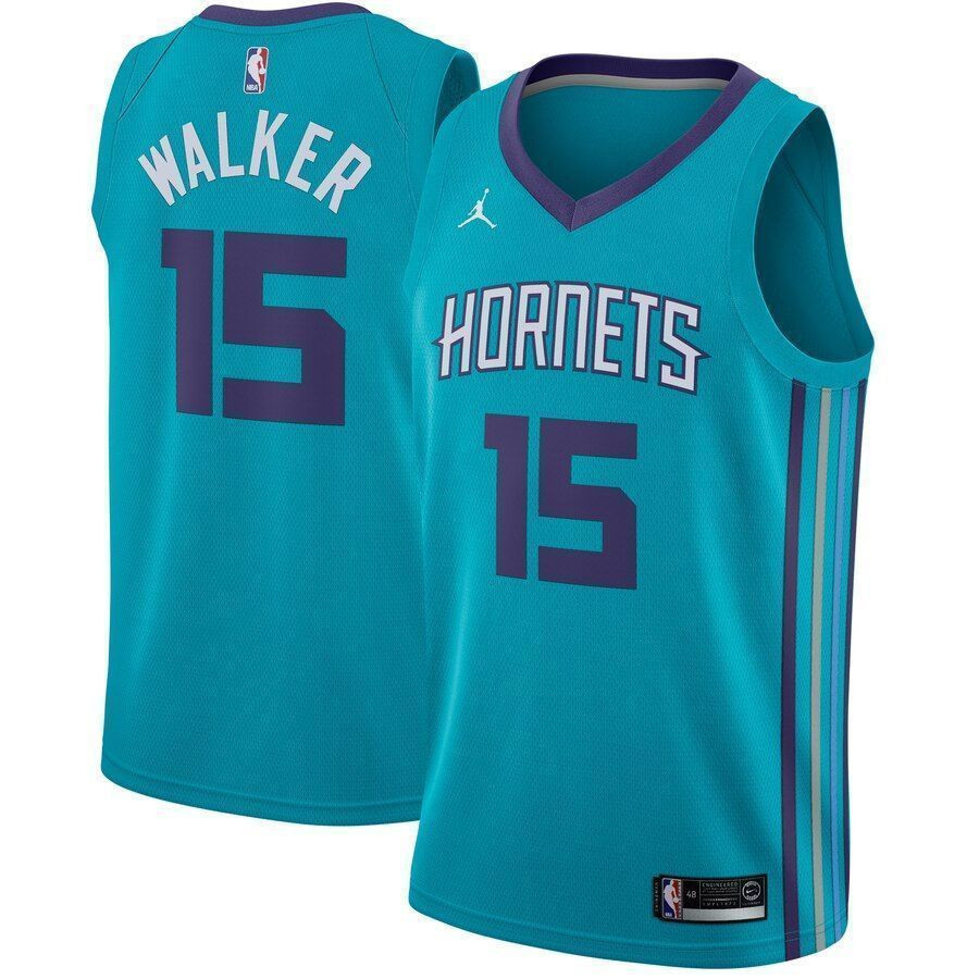 Kemba Walker Charlotte Hornets Swingman Teal Icon Edition NBA Jersey Men's