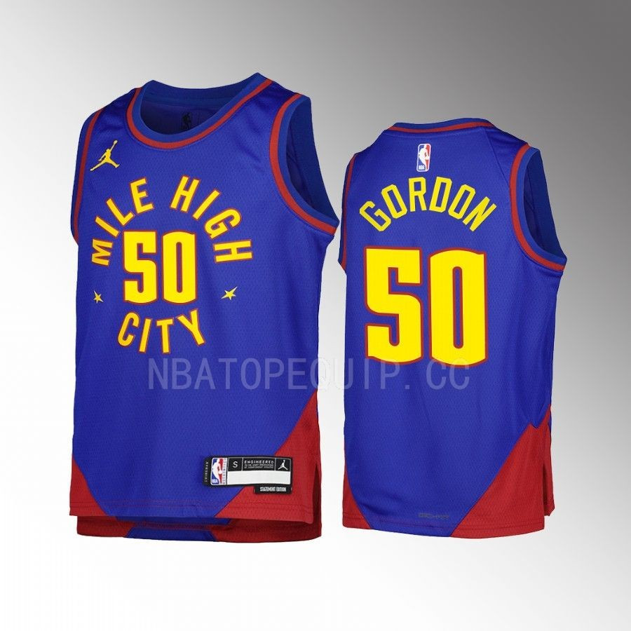 Denver Nuggets Aaron Gordon 50 Statement Edition Blu Swingman NBA Jersey Men's