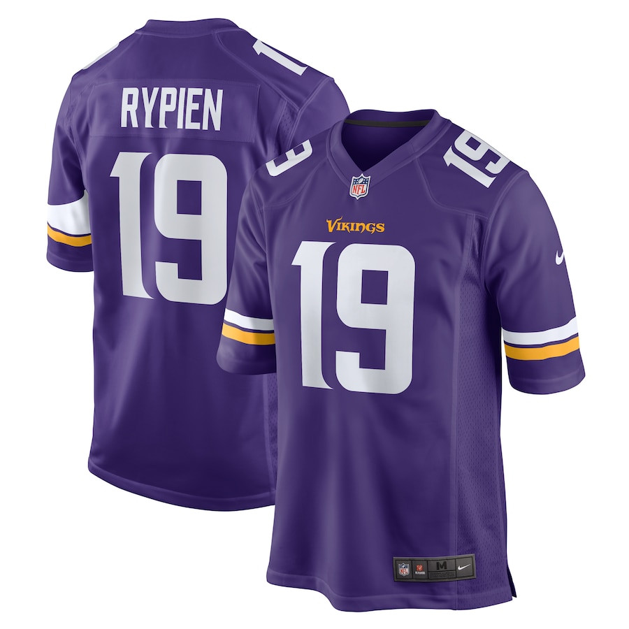Brett Rypien 19 Minnesota Vikings Game Purple NFL Jersey Men's