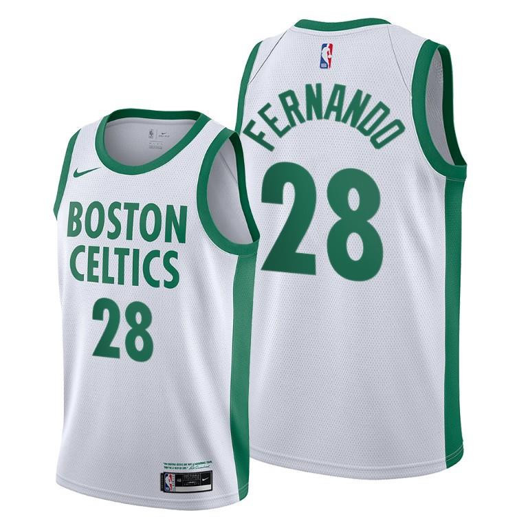 Bruno Fernando Boston Celtics White City Edition 28 NBA Jersey Men's