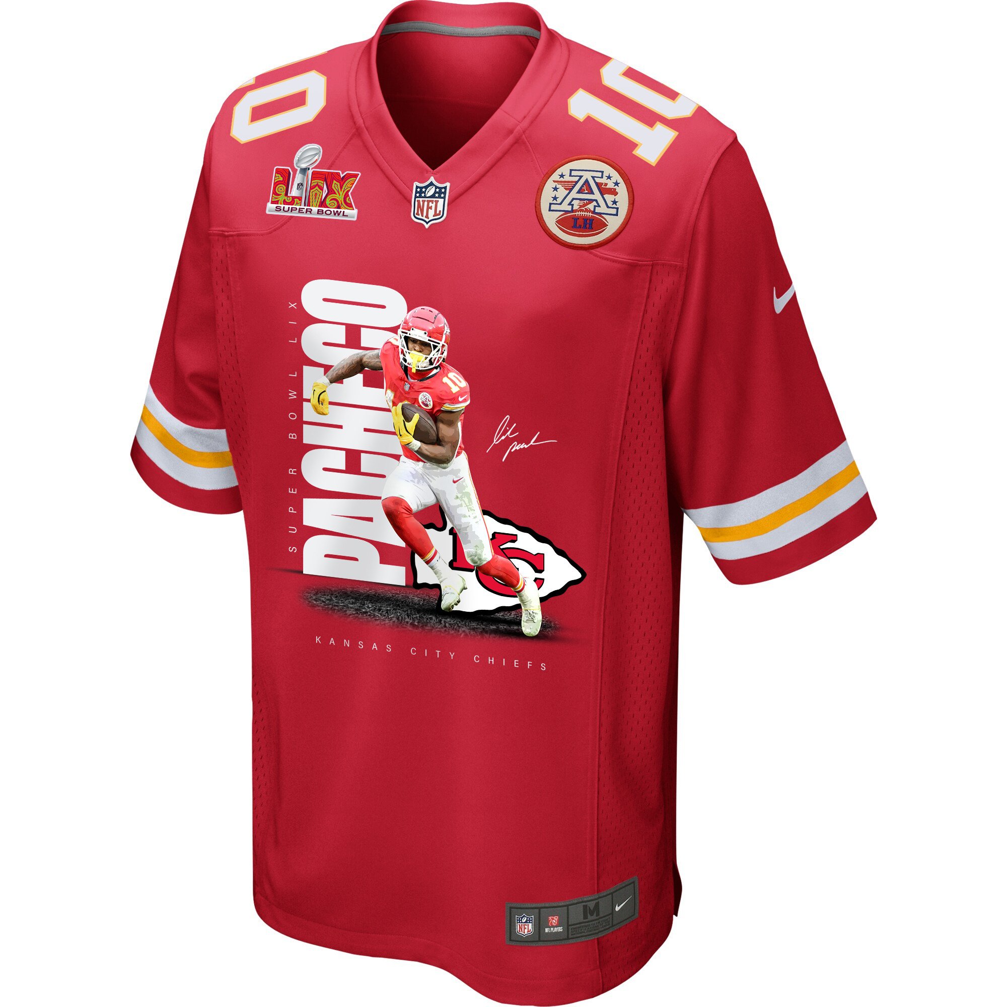 Isiah Pacheco 10 Kansas City Chiefs Pop Game Red NFL Jersey Men's