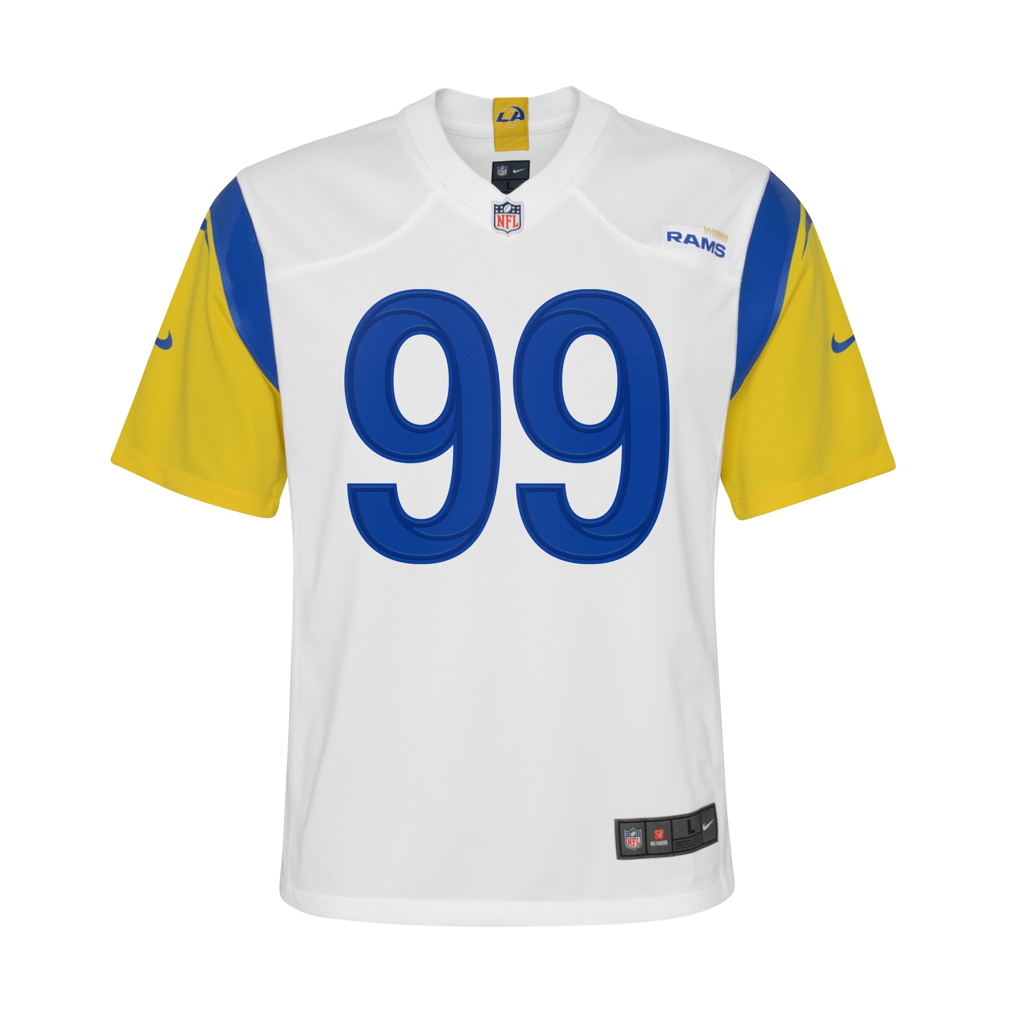 Los Angeles Rams Aaron Donald White Game NFL Jersey Youth