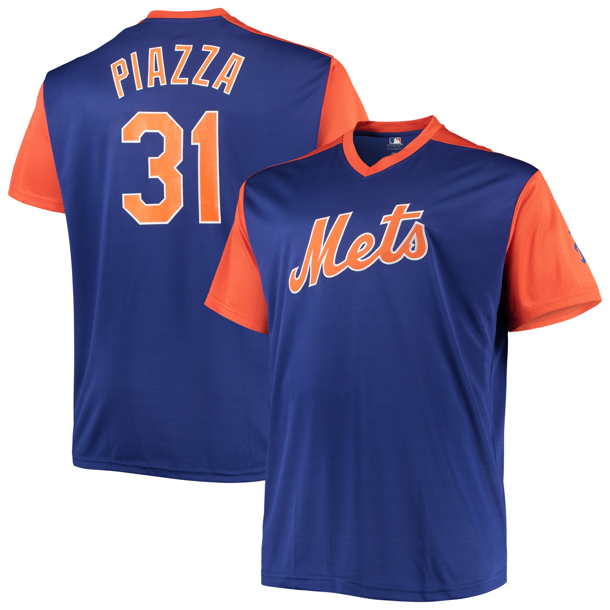 New York Mets Mike Piazza Royal/Orange Cooperstown Collection Player MLB Jersey Men's