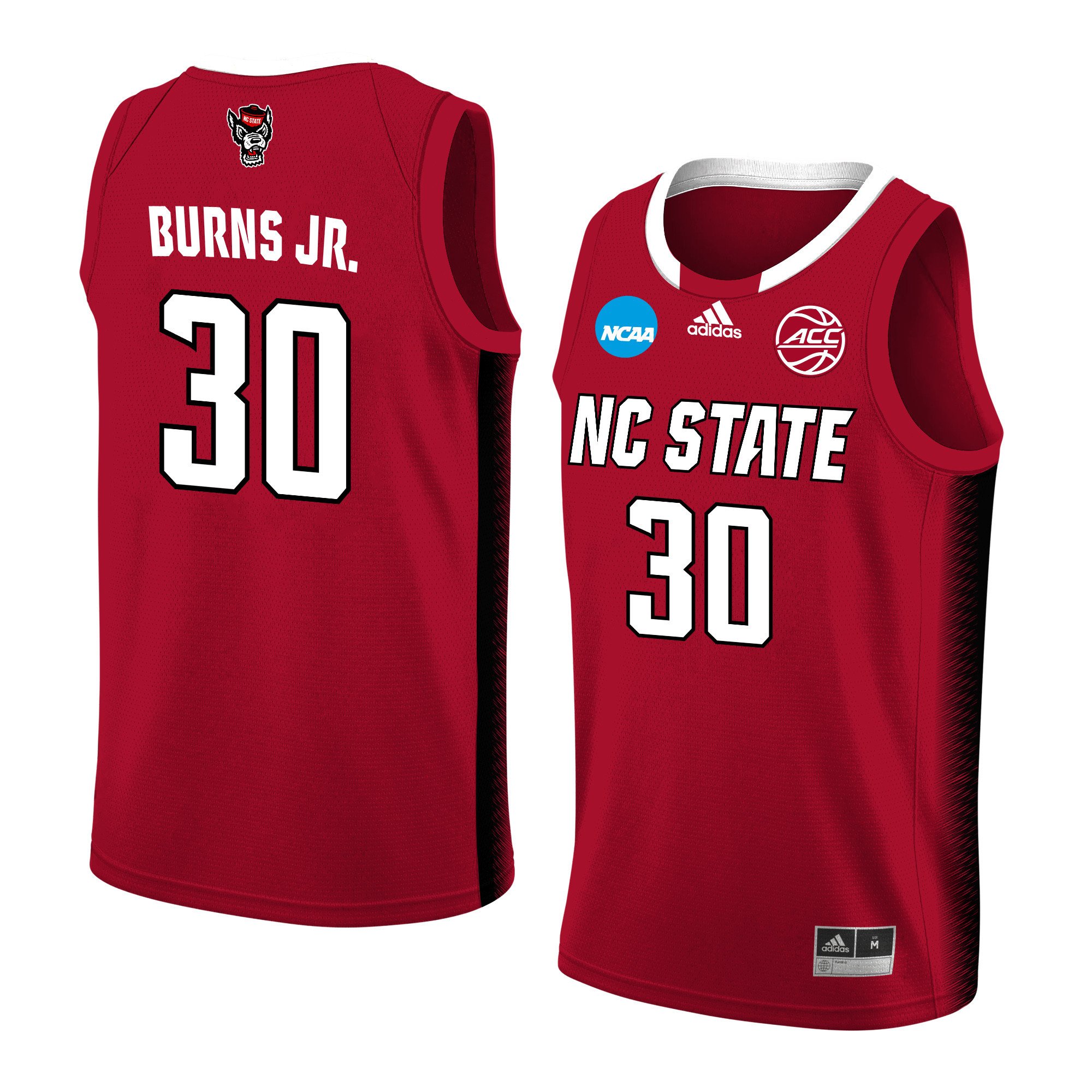 DJ Burns Jr. 30 NC State Wolfpack 2024 Red Unisex NCAA Jersey Unisex