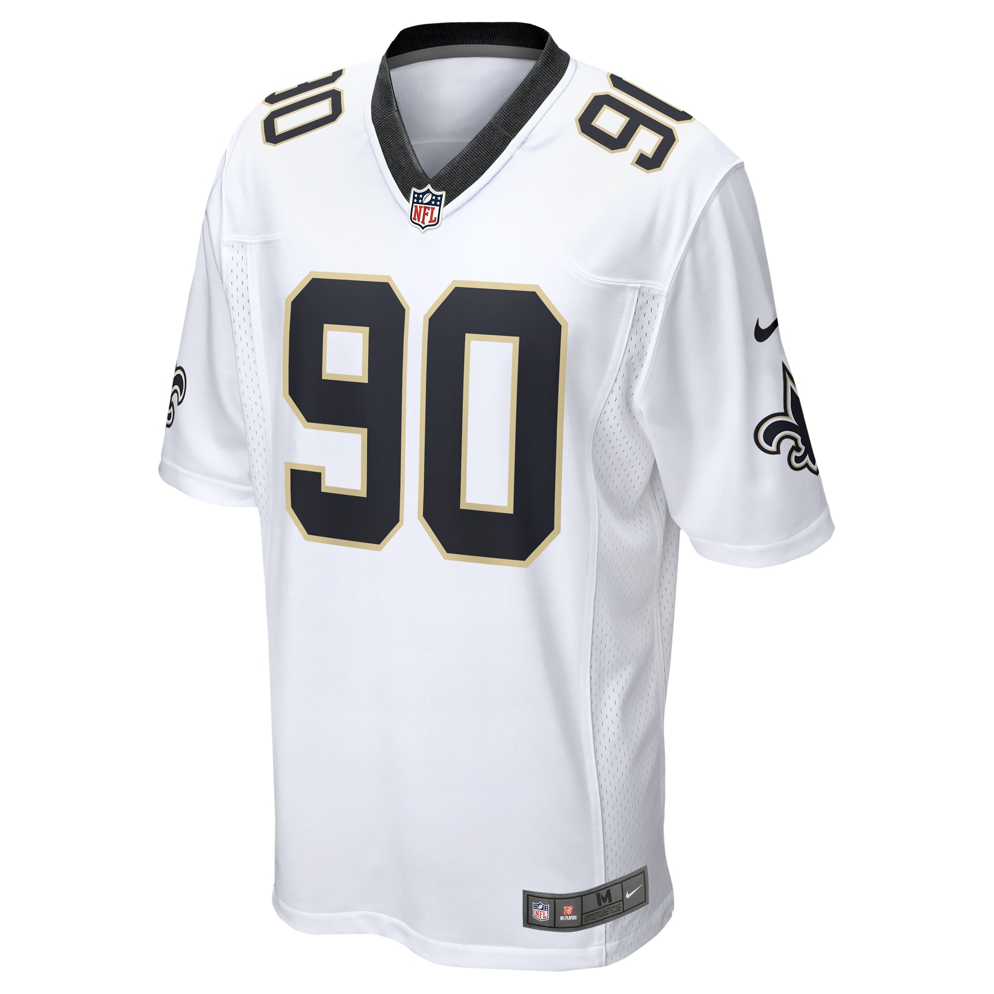 New Orleans Saints Bryan Bresee White Game NFL Jersey Men's
