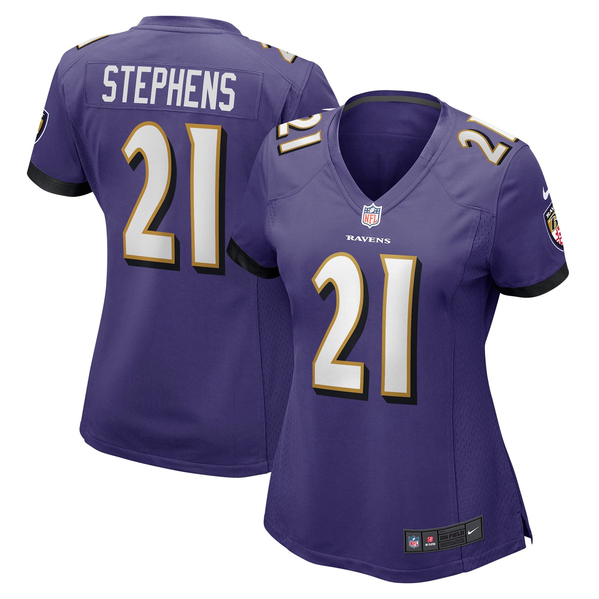 Baltimore Ravens Brandon Stephens Purple Game NFL Jersey Women's