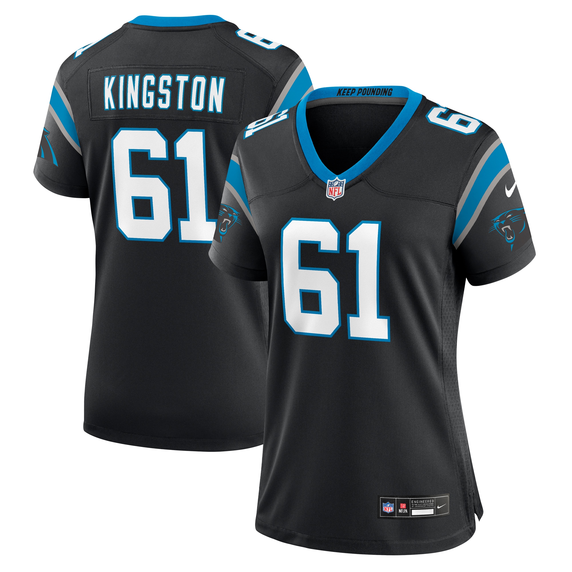 Carolina Panthers Jarrett Kingston Black Game NFL Jersey Women's