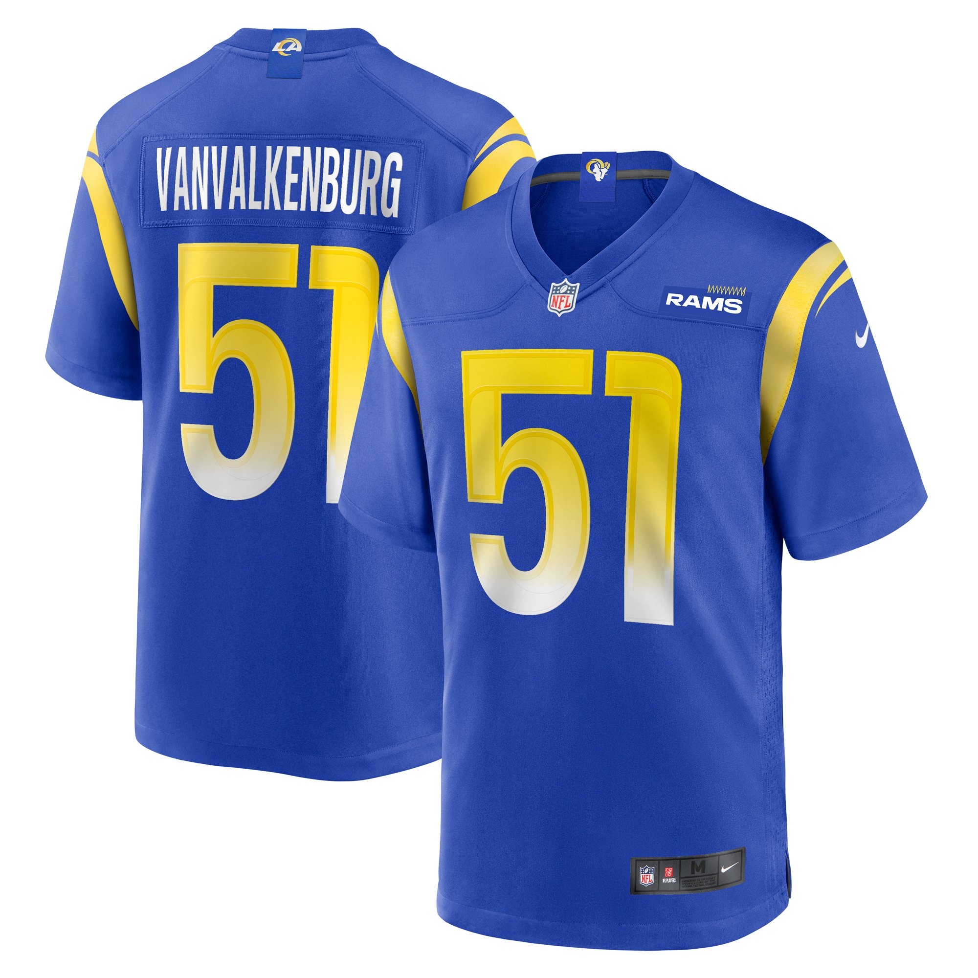 Los Angeles Rams Zach VanValkenburg Royal Team Game NFL Jersey Men's
