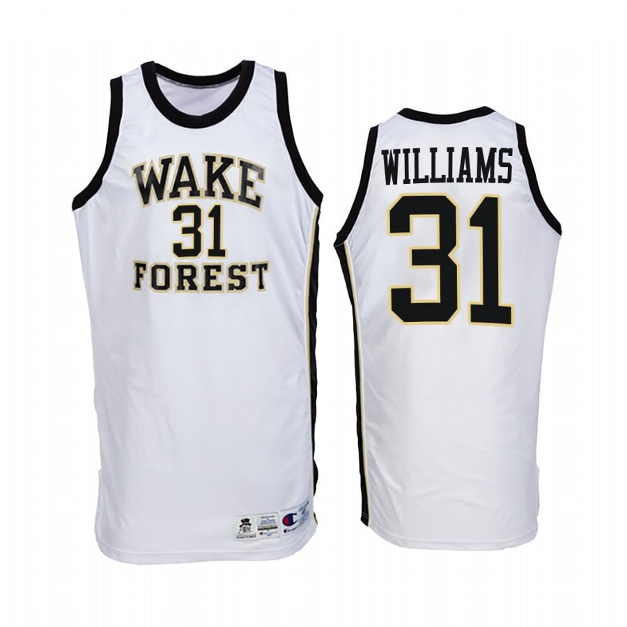 Wake Forest Demon Deacons Alondes Williams 31 College White Throwback Uniform NCAA Jersey Men's