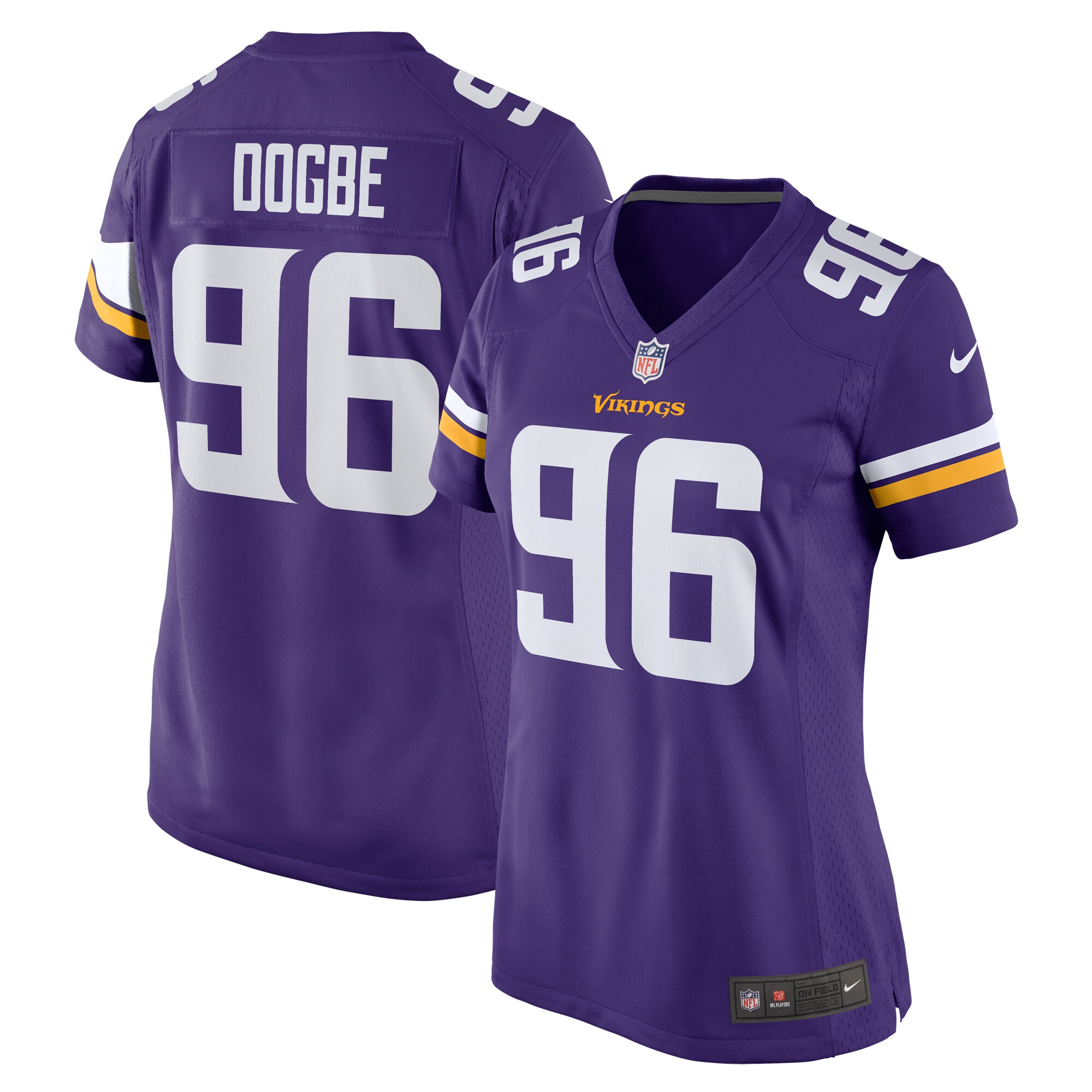 Minnesota Vikings Michael Dogbe Purple Team Game NFL Jersey Women's