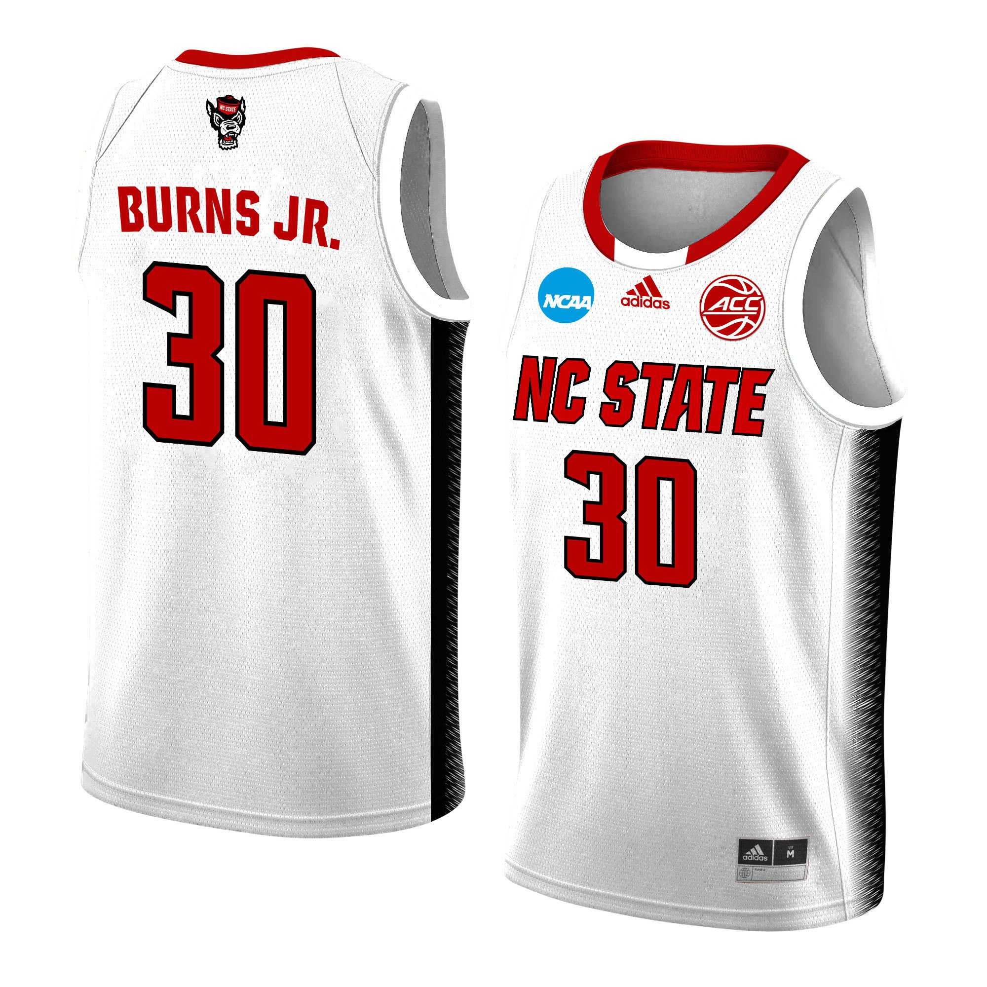 DJ Burns Jr. 30 NC State Wolfpack 2024 White Unisex NCAA Jersey Unisex